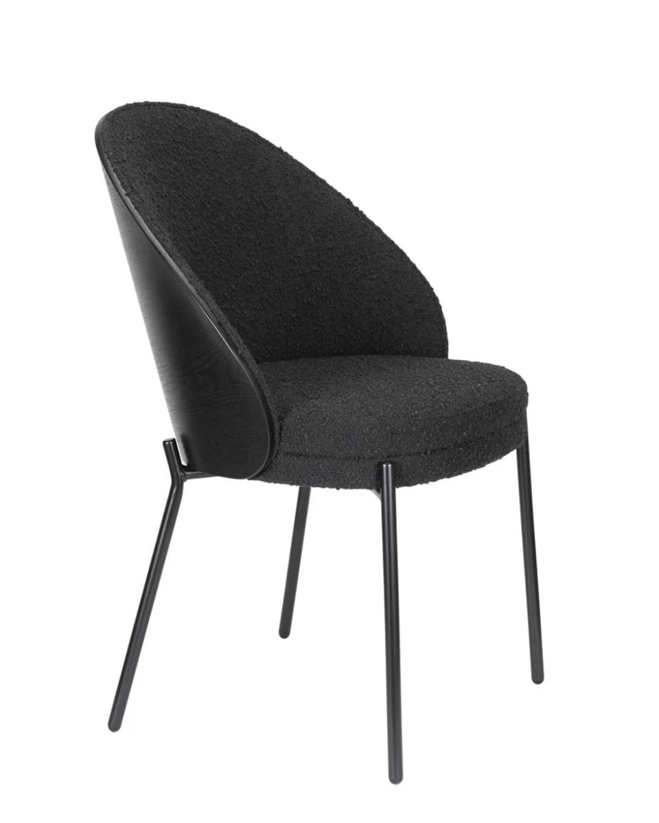 Solid Chair Rodin- Bouclé Black Proven
