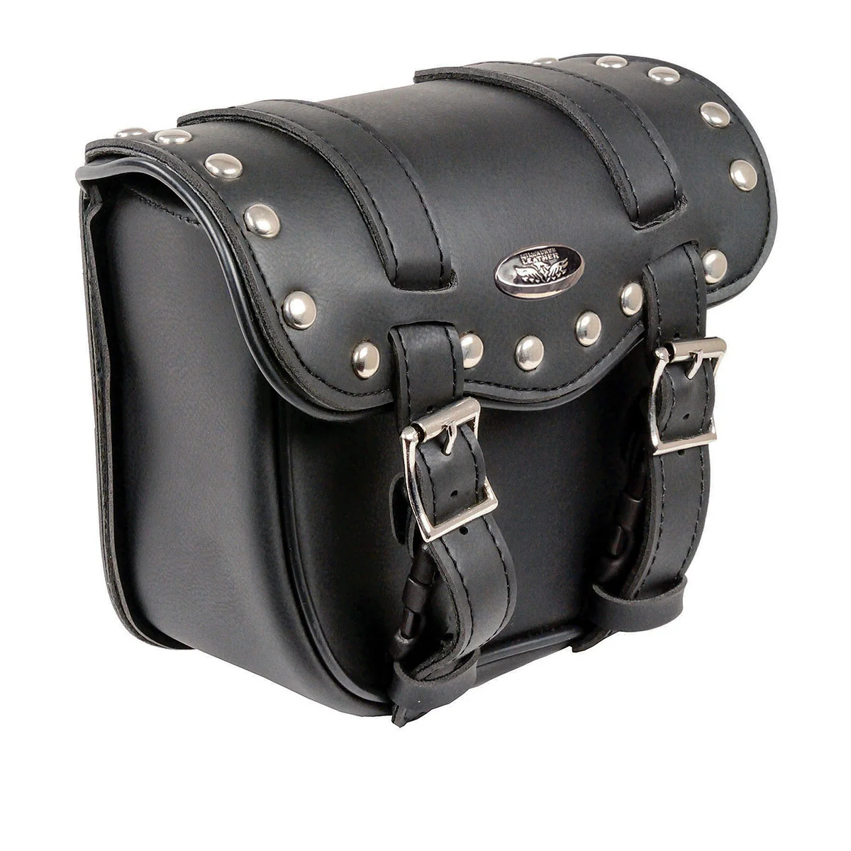 Original Milwaukee Leather SH546 Small Black PVC Studded Motorcycle Sissy Bar Bag Advanced