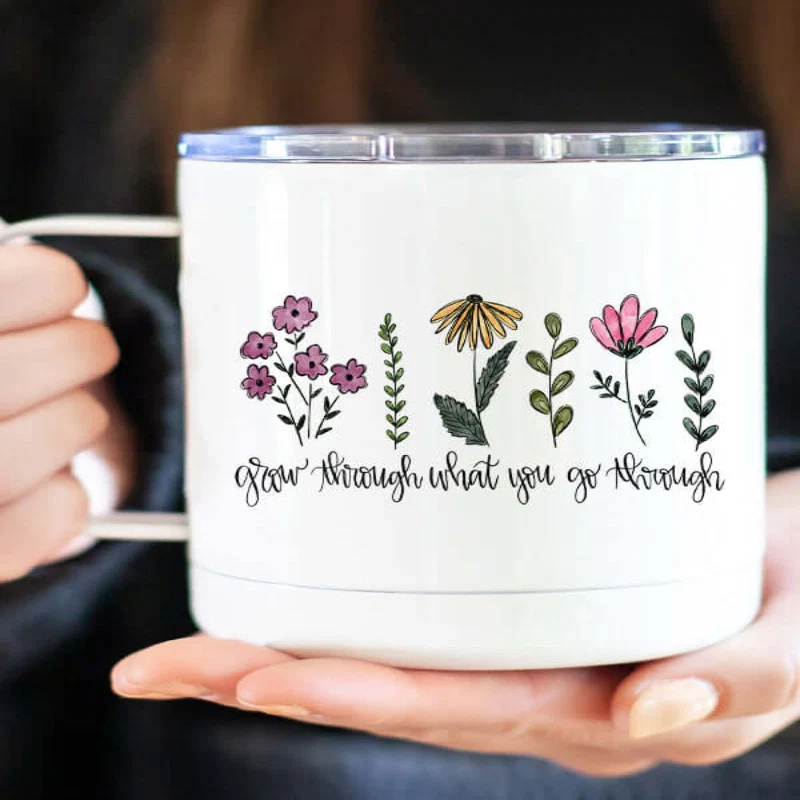 Optimized Grow Through Floral Travel Cup Long-Lasting