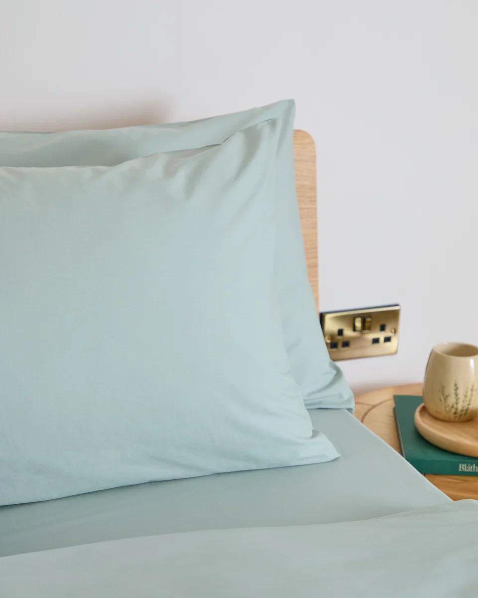 Green Foxford Evelyn Sage Pillowcase Set Superior