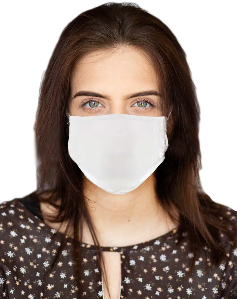 Luxury Milwaukee Leather Multi-Pack MP7924FM ‘Solid White’ 100 Cotton Protective Face Mask with Optional Filter Pocket Clean