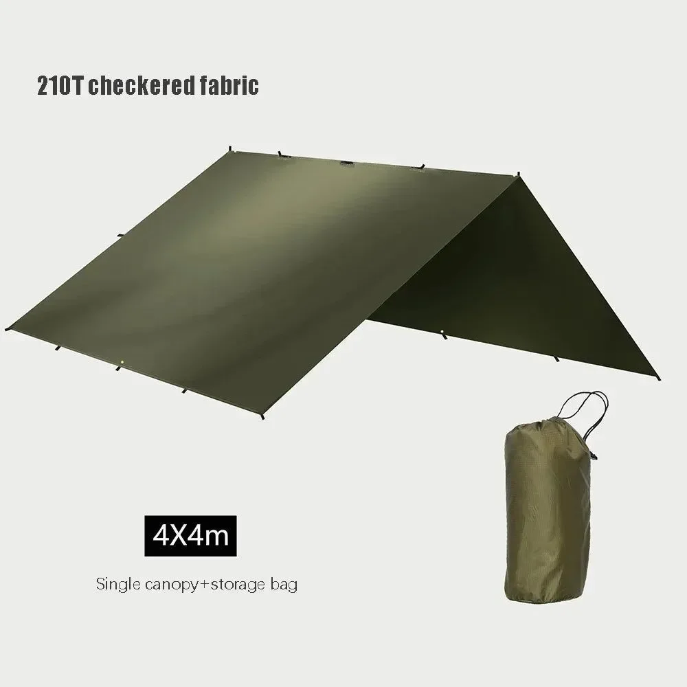 Enhanced 4×4m 4×3m 3×3m Waterproof Tarp Tent – UV Protection Sun Shelter for Camping Hiking Backpacking Certified
