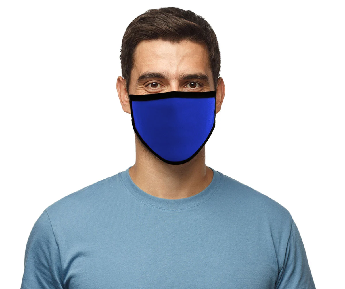 Unique Milwaukee Leather MP7924FM ‘Royal Blue’ 100 Cotton Protective Face Mask with Optional Filter Pocket Modern
