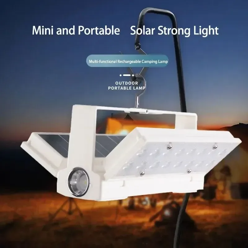 Innovative Solar Power LED Camping Lamp 90° Folding Portable Flashlight Lantern Versatile