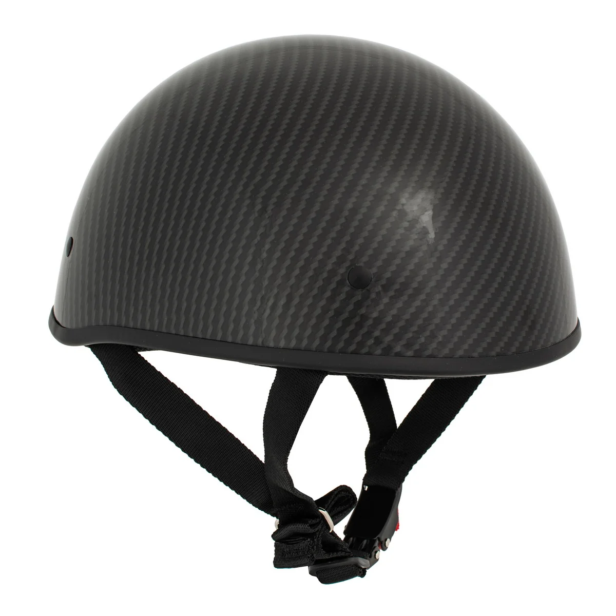 Recyclable Milwaukee Performance Helmets MPH9713DOT Dot Glossy Black Half Motorcycle Helmet for Men and Women Biker with Carbon Fiber Look Easy-to-Use