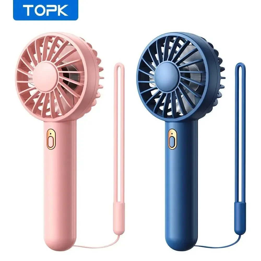 Casual 1800mAh Rechargeable Mini Portable Fan – USB Personal Handheld Electric Fan with 3 Speeds for Room Camping and Indoor Use Quality