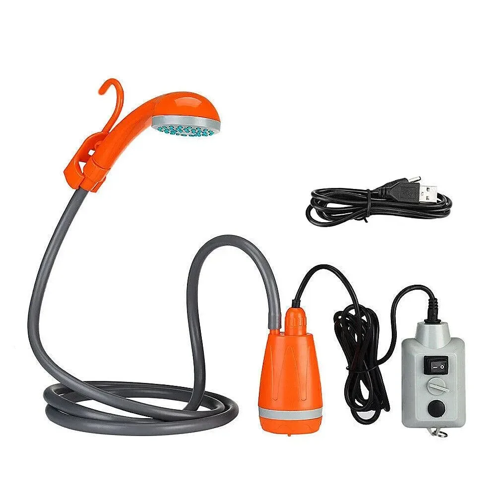 Artisan Portable Rechargeable Camping Shower Pump – Outdoor Shower Head with Bucket for Camping Hiking Traveling Fast