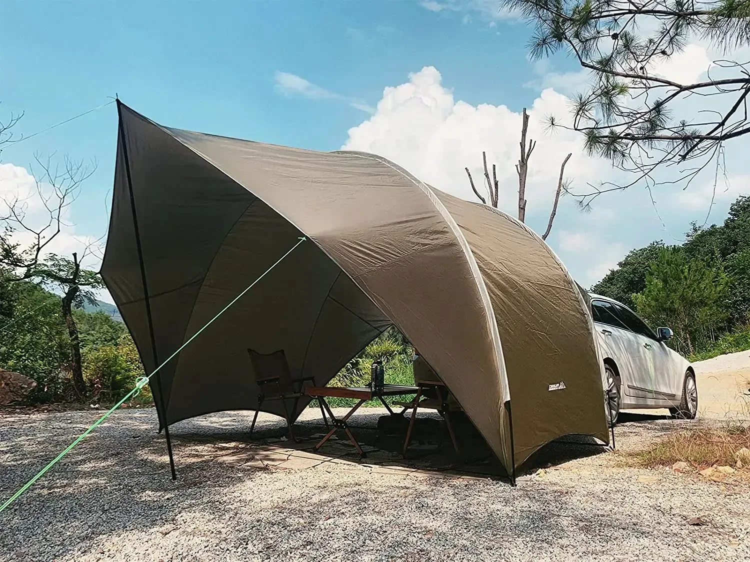 Fast Waterproof Car Awning Sun Shelter – Eggshell Shape Auto SUV Canopy Camper Trailer Sun Shade for Outdoor Camping and Beach Innovative