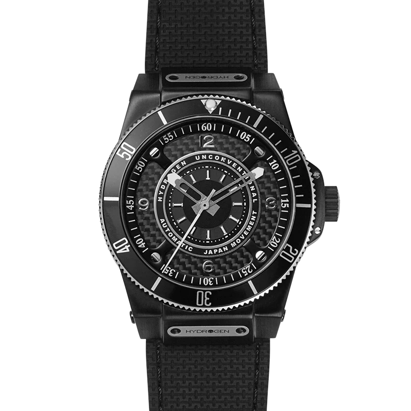 Quality Men’s Automatic Carbon Dial Watch – Hydrogen Black Automatic Timepiece Superior