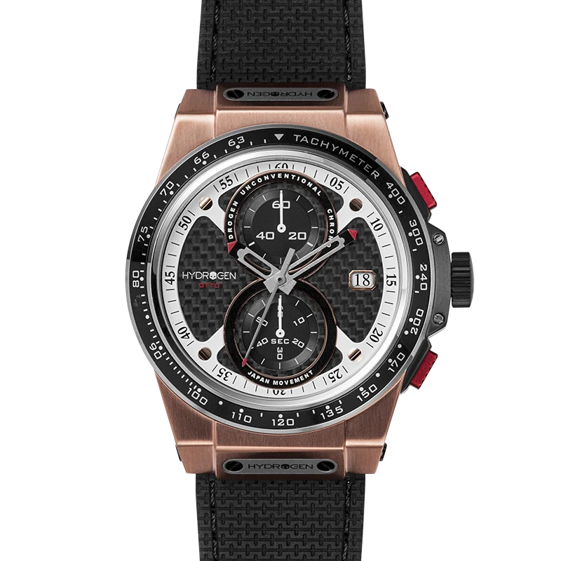 Dependable Hydrogen Otto Rose Gold Chronograph Watch Classic