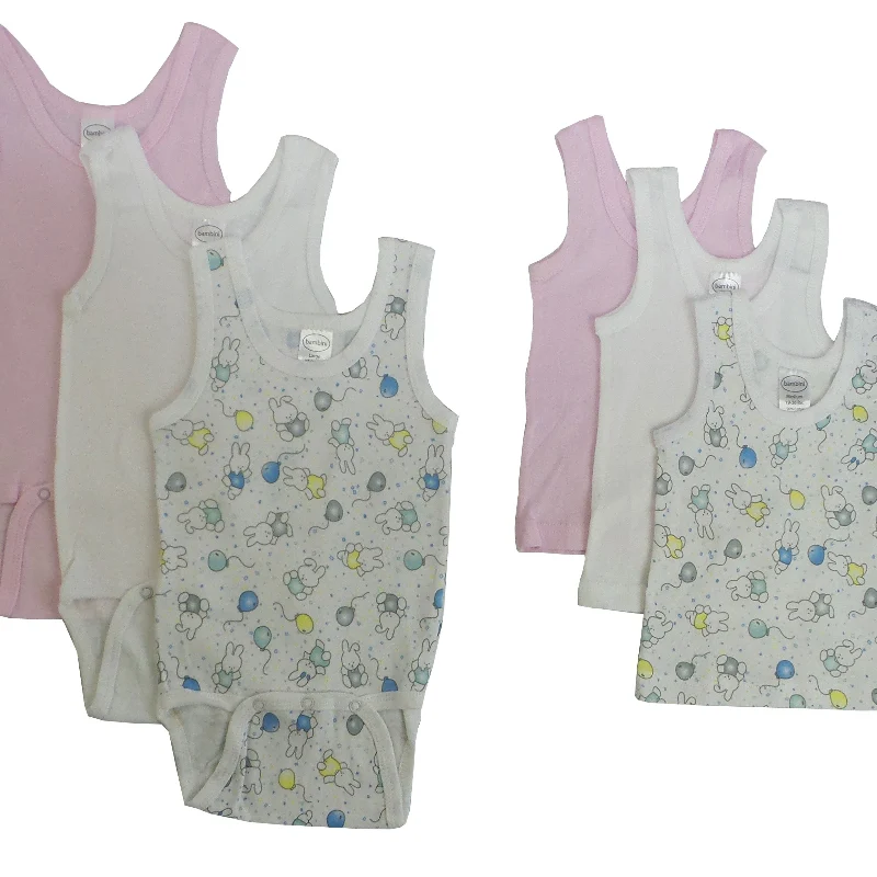 Easy-to-Use Bambini Baby Sleeveless Bodysuit Set Soft