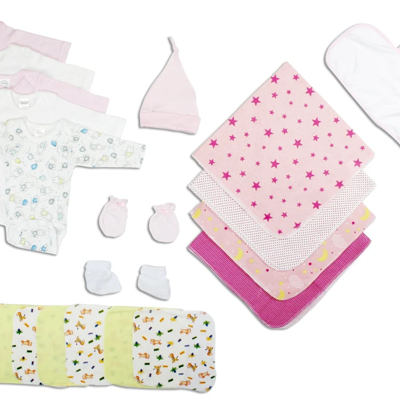 Proven Bambini Baby Essentials Set – 7-Piece Cotton Clothing and Accessories Set High-Grade