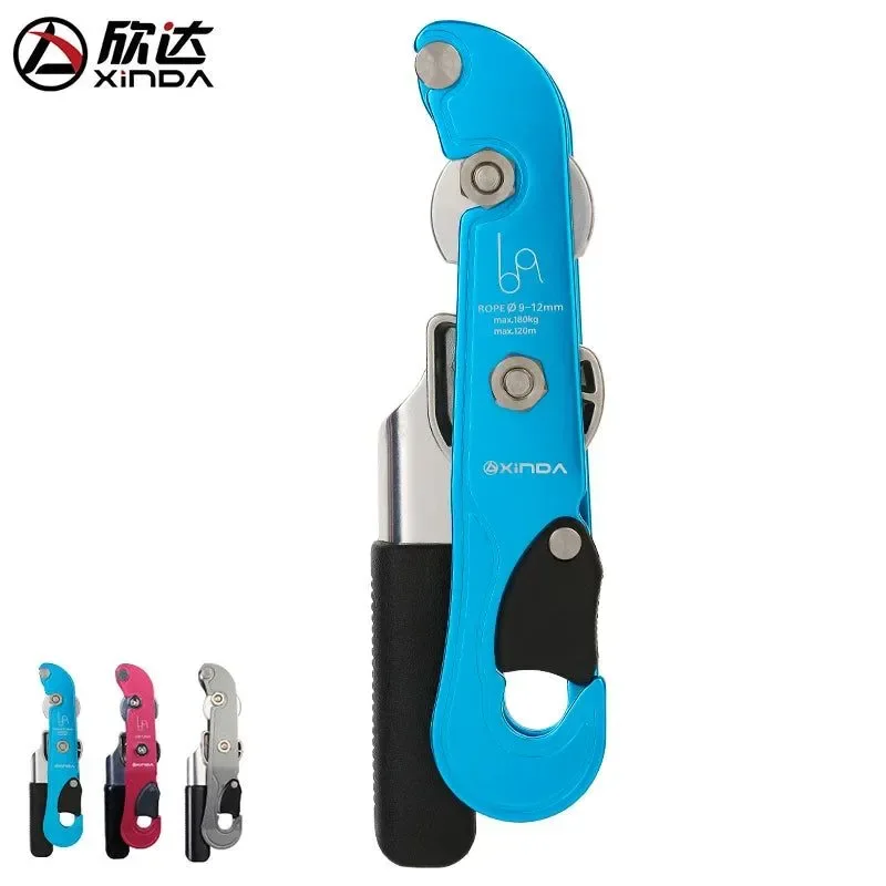 Detailed Professional Handle-Control Descent Device for Rock Climbing – STOP Abseiling and Rappelling Brake Trusted