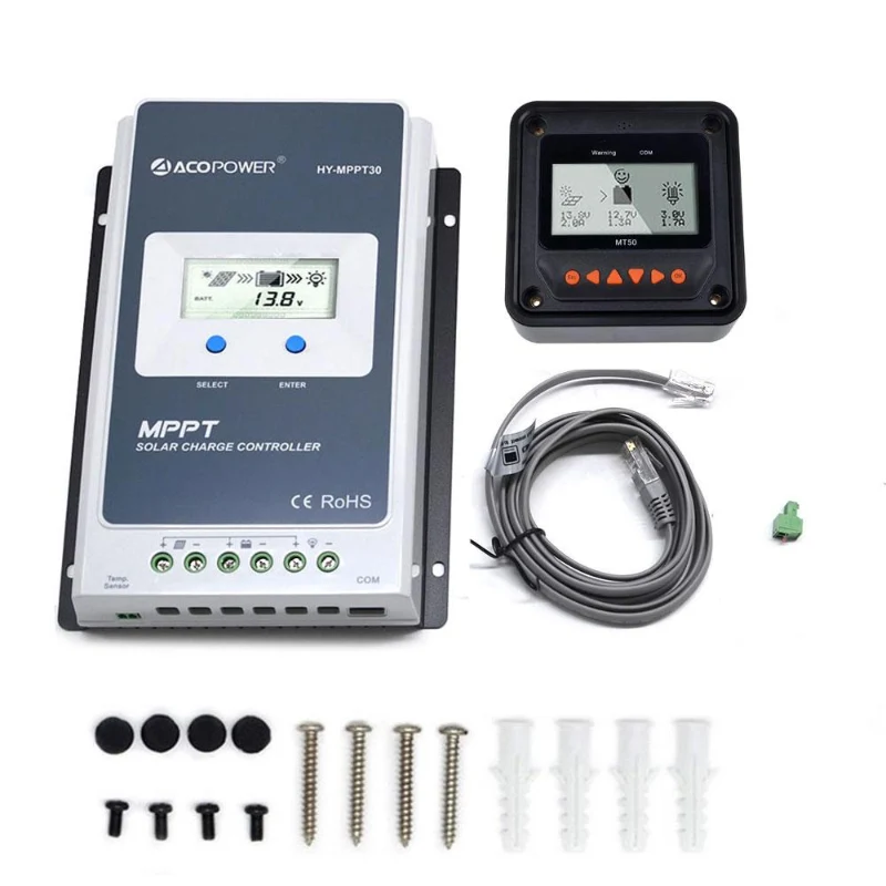 Fast ACOPower HY-MPPT40 MPPT Solar Charge Controller with LCD Display Quality
