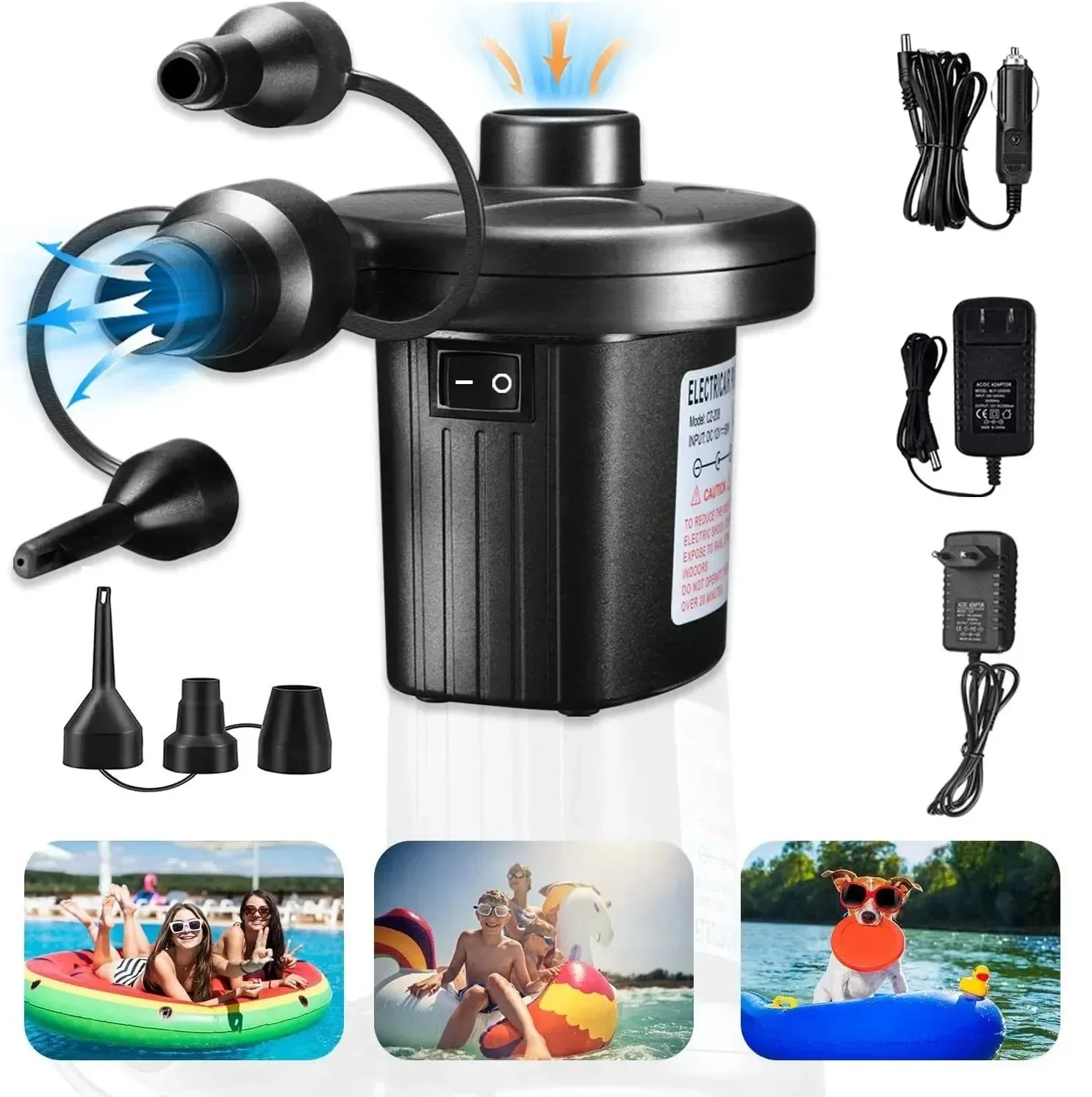 Professional Portable Electric Air Pump for Inflatable Mattresses Pools and Toys – Fast Fill Compact Design Expertly Made