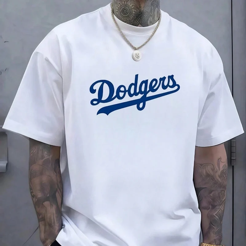 Premium Dodgers Script Logo TShirt – Classic White Design for Every Fan Enhanced