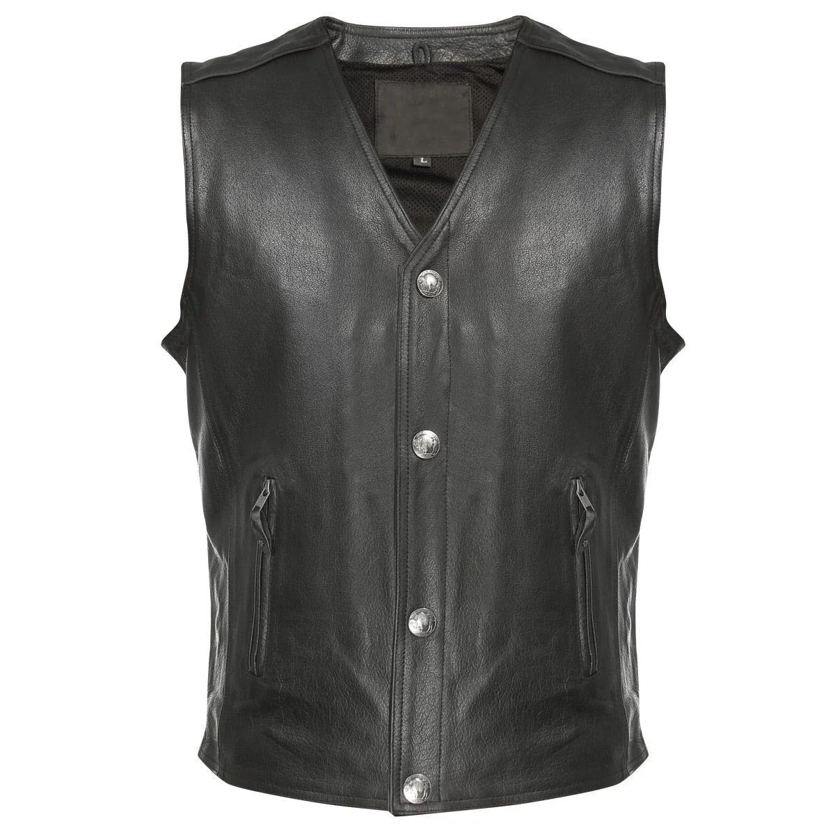 Convenient Milwaukee Leather ML1378 Men’s ‘Buffalo Nickel’ Black Motorcycle Vest Outstanding