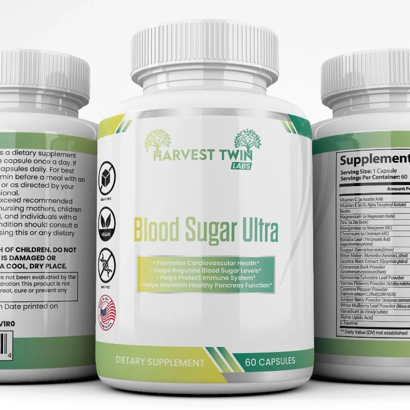 Minimalist Harvest Twin Blood Sugar Support Capsules for Mood Joint Overall Health – 60 Count Fashionable