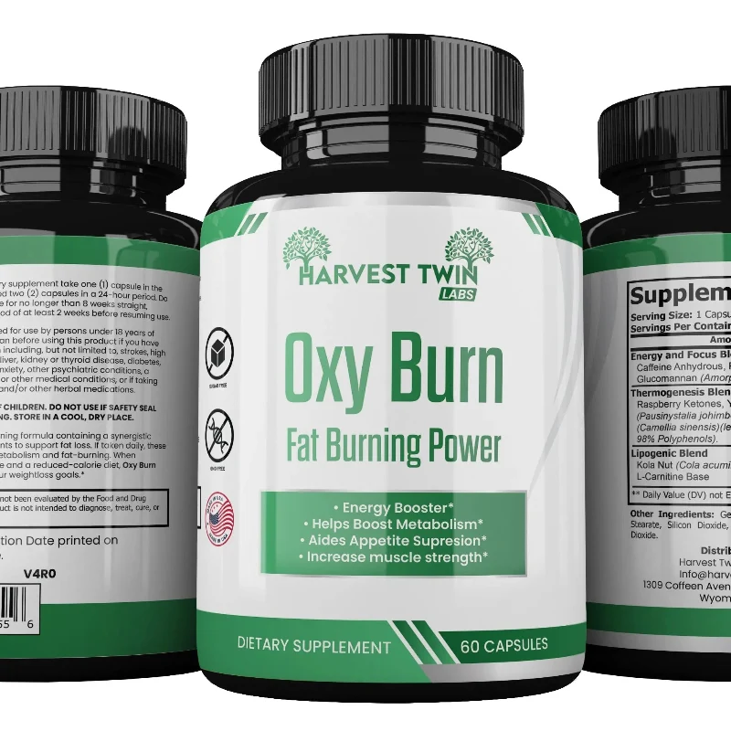 Practical Harvest Oxy Burn Fat Burner – Twin Pack of 60 Capsules for Effective Weight Loss Efficient