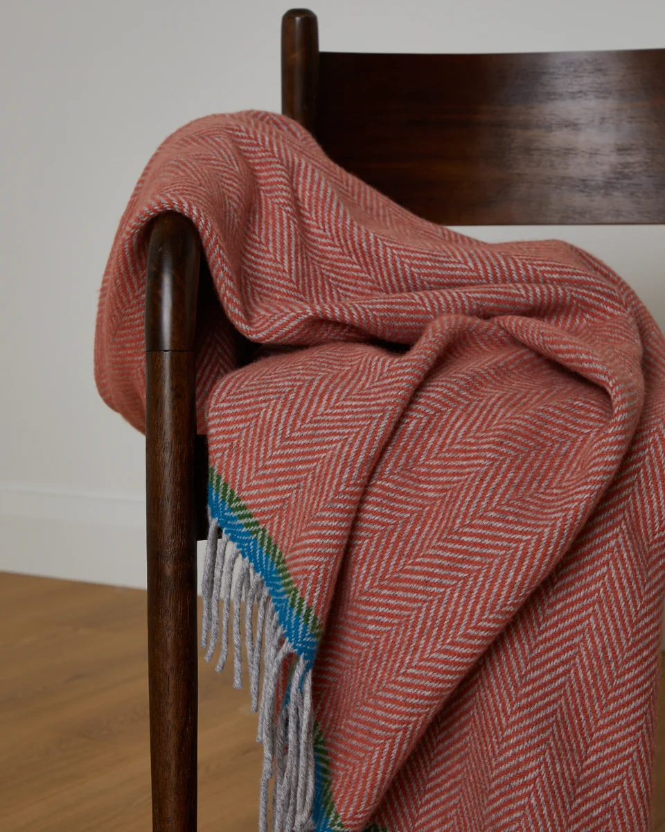 Environmentally Friendly Foxford Shannon Cashmere and Lambswool Throw Fine Crafted