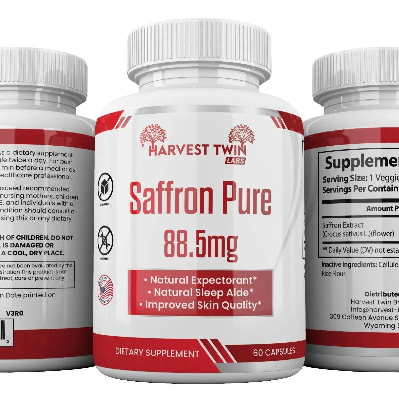 Detailed Harvest Twin Labs Saffron Pure 88.5mg Dietary Supplement – 60 Capsules Fast