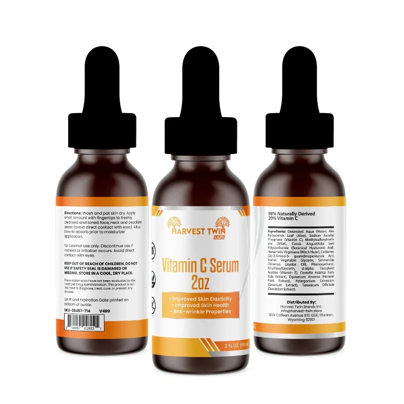 Superior Harvest Twin Labs Vitamin C Serum 2oz – Skin Elasticity Anti-Wrinkle Support Versatile