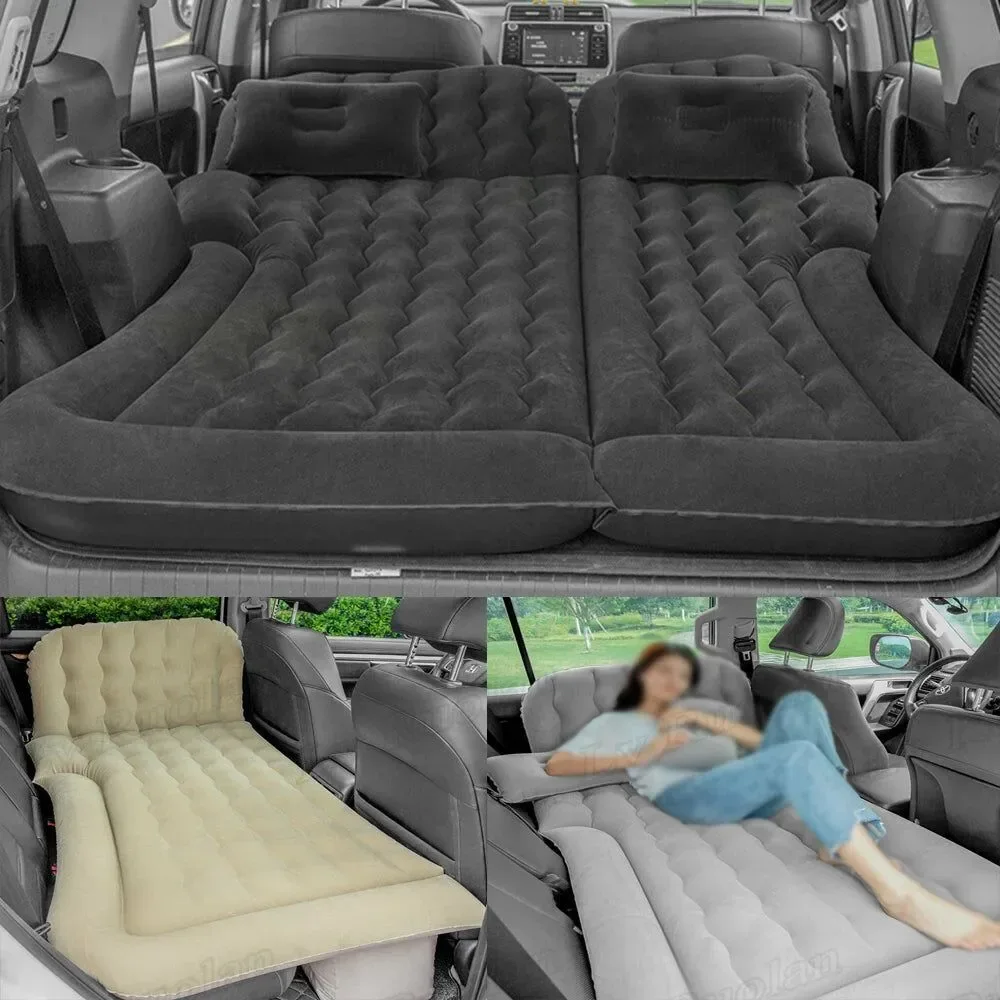 Natural Portable SUV Air Mattress – Universal Inflatable Car Bed with 2 Pillows Premium Material