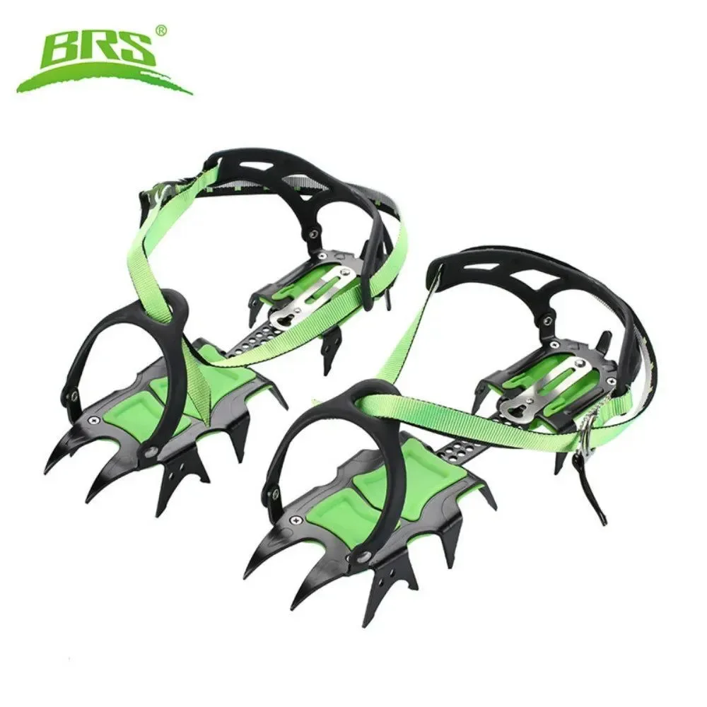 Authentic 14-Tooth Steel Ice Crampons – Non-Slip Snow Grippers for Skiing Hiking Climbing Fast