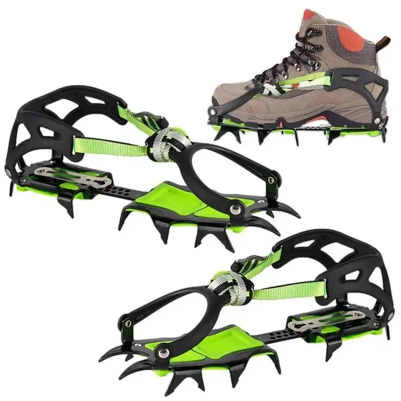 Expertly Made Climbing Crampons High-Density Manganese Steel Outdoor Ski Crampons 14 Teeth Ice Crampons For Outdoor Complex Environments SPECIFICATIONS Responsible
