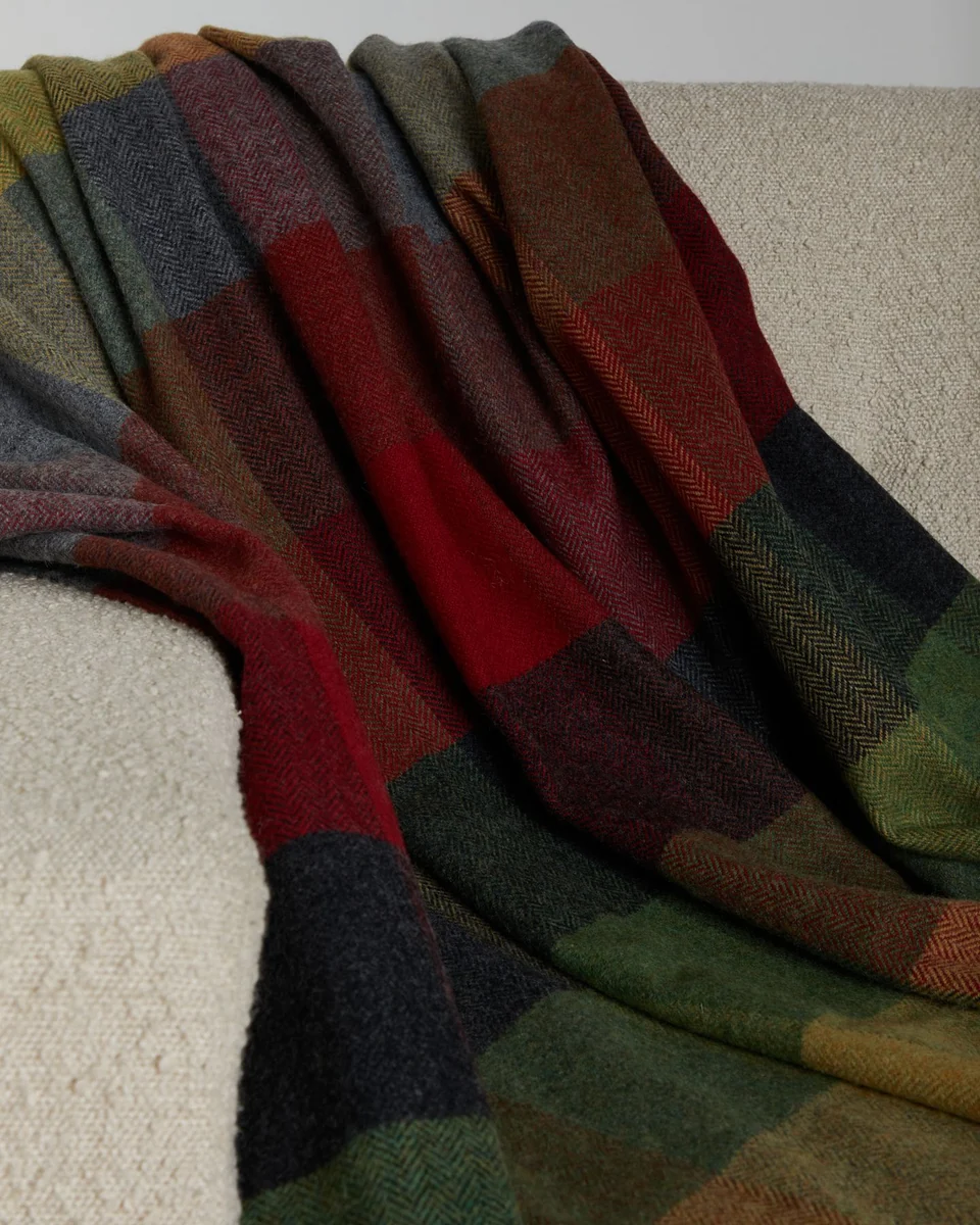 Natural Foxford Forest Drive Lambswool Throw Proven