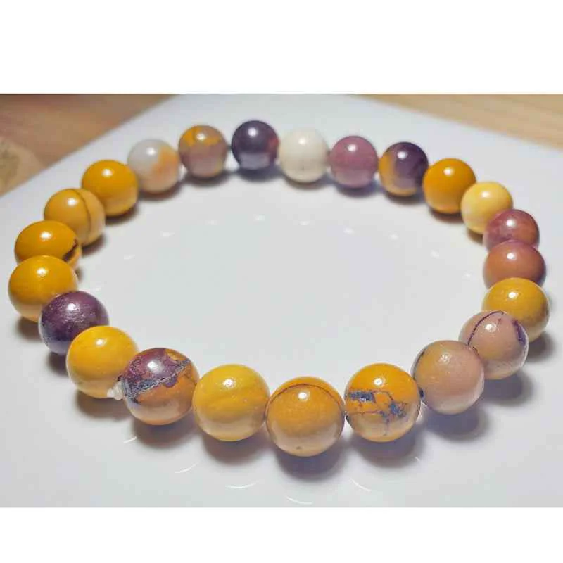 Responsible Multicolor Beaded Bracelet Natural Stone Stretch Jewelry Stylish