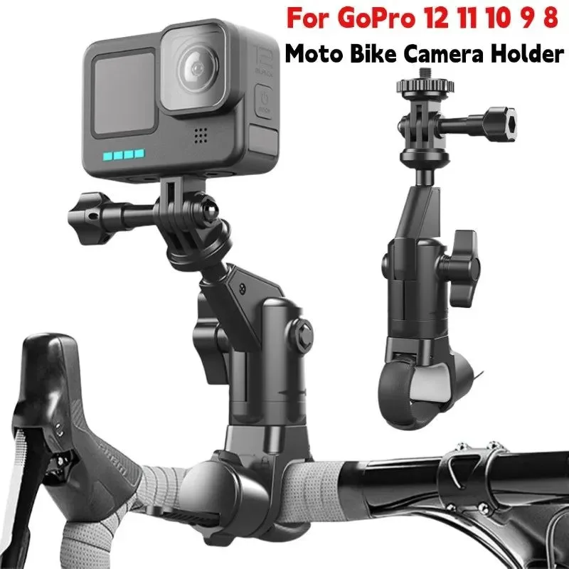 Solid Adjustable Bike Handlebar Mount for Action Cameras Smartphones Professional