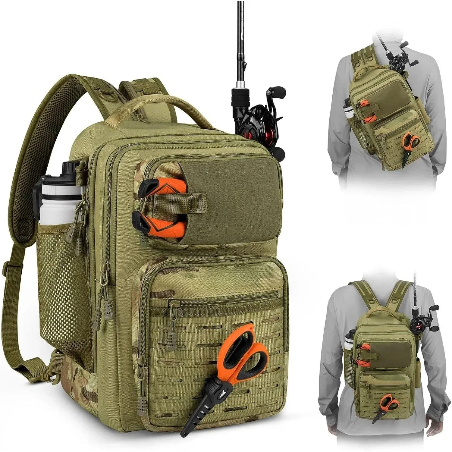 Powerful Tactical Fishing Sling Bag – Lightweight Waterproof Gear Backpack for Anglers Effective