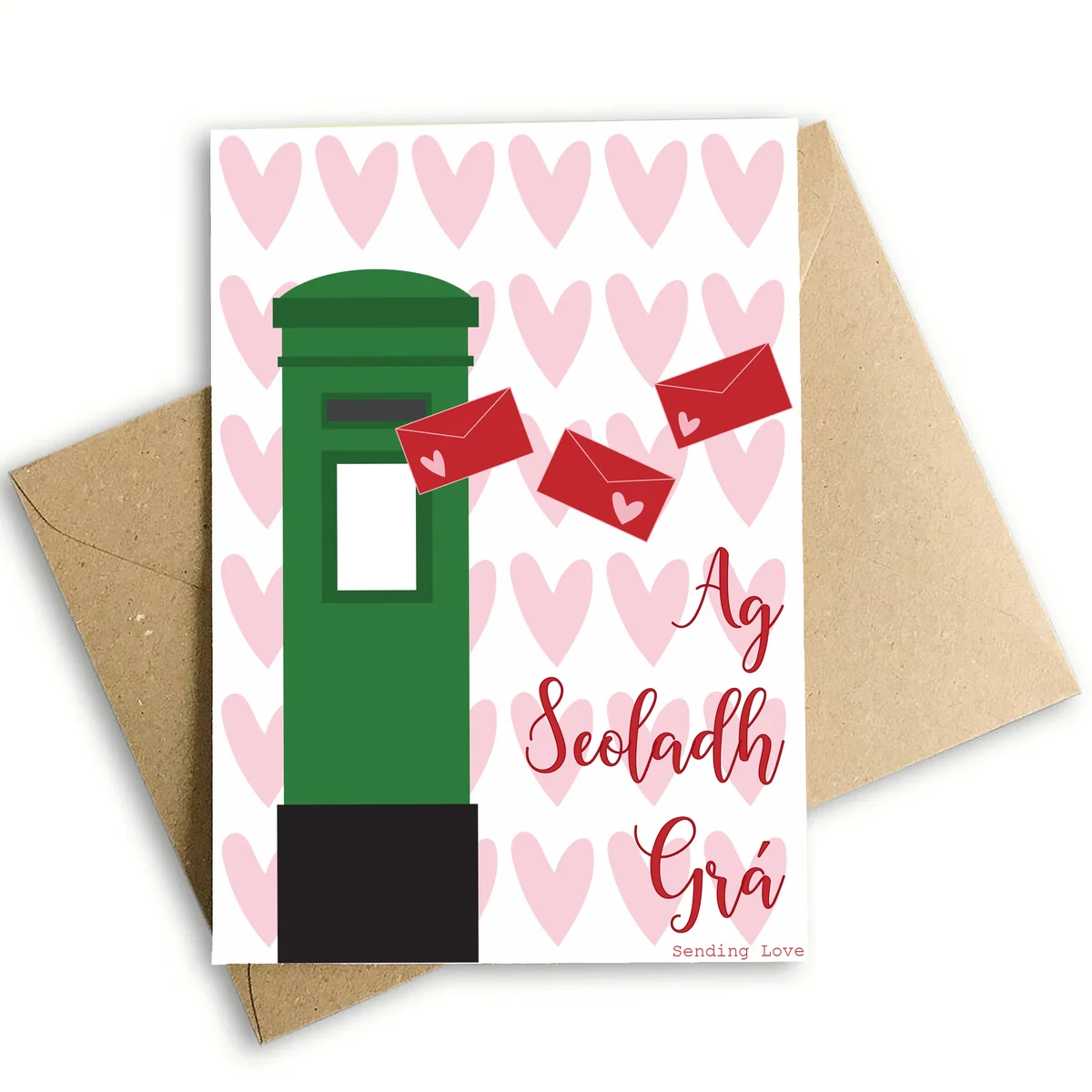 Prestigious Sending Love Postbox Greeting Card Minimalist