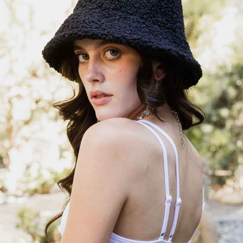 Functional Women Bucket Hat Textured Wide Brim Casual Summer Hat Original