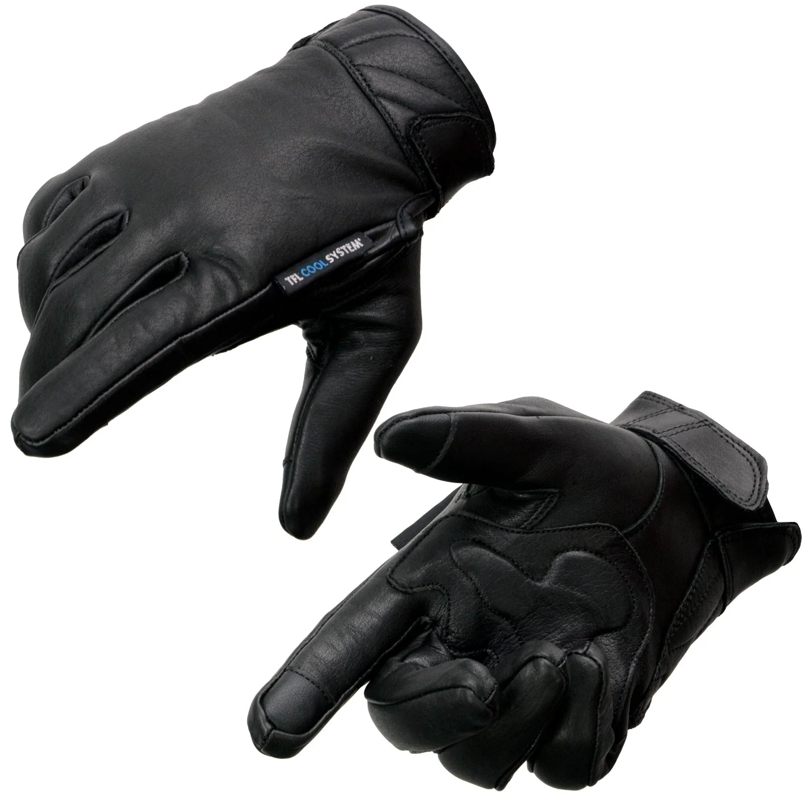 Outstanding Milwaukee Leather MG7502 Men’s Black Leather Gel Palm Motorcycle Gloves w i-Touch and Cool-Tec Technology Prestigious