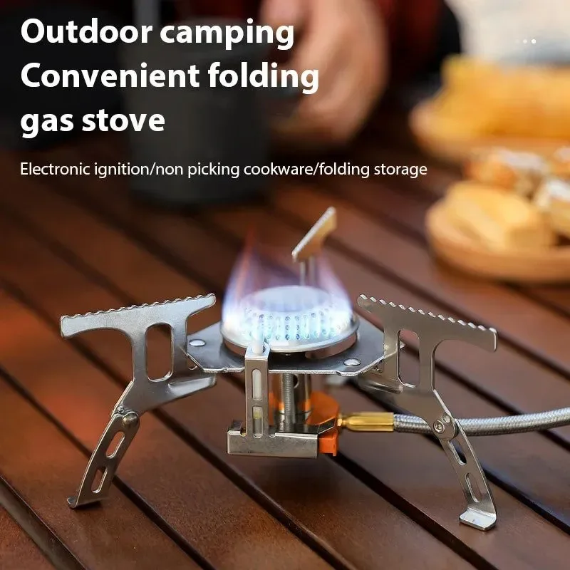 Effective Portable Gas Camping Stove with Ignition – High Power Outdoor Burner for Cooking BBQ Picnics Travel Original