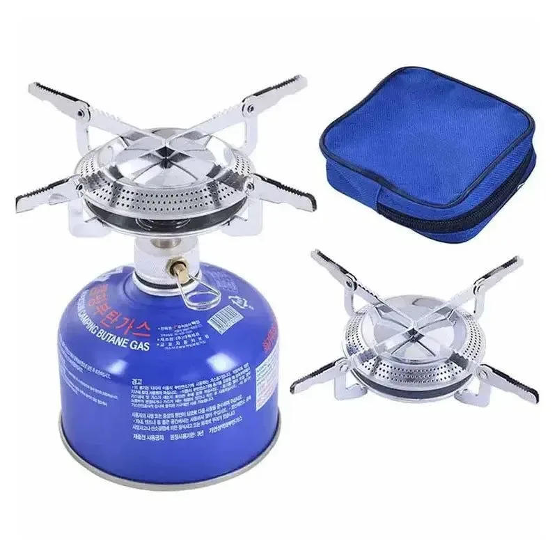 Fast Windproof Camping Gas Stove – Portable Foldable Electronic Ignition Stove Head for Outdoor Cooking Hiking Mountaineering Effective