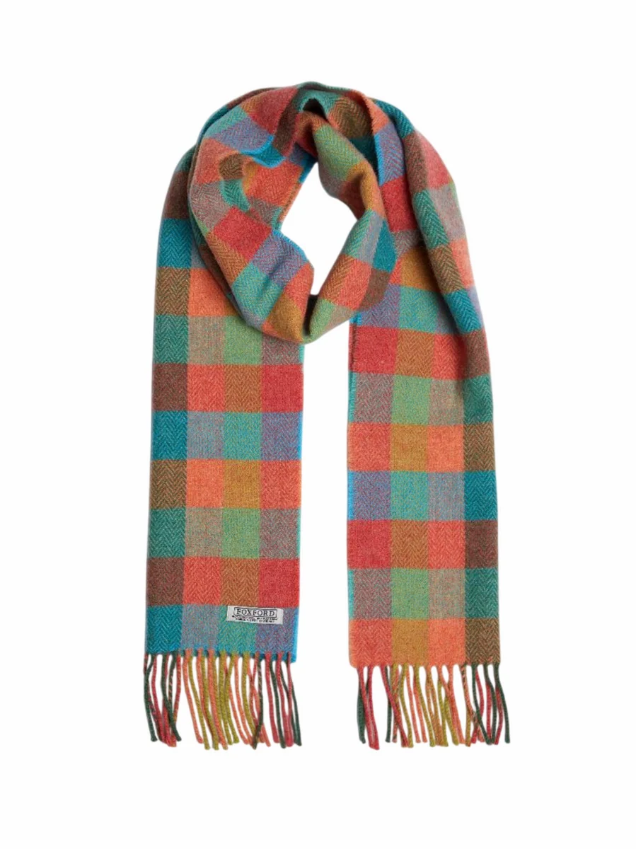 Casual Foxford Multi-Colour Lambswool Scarf Genuine