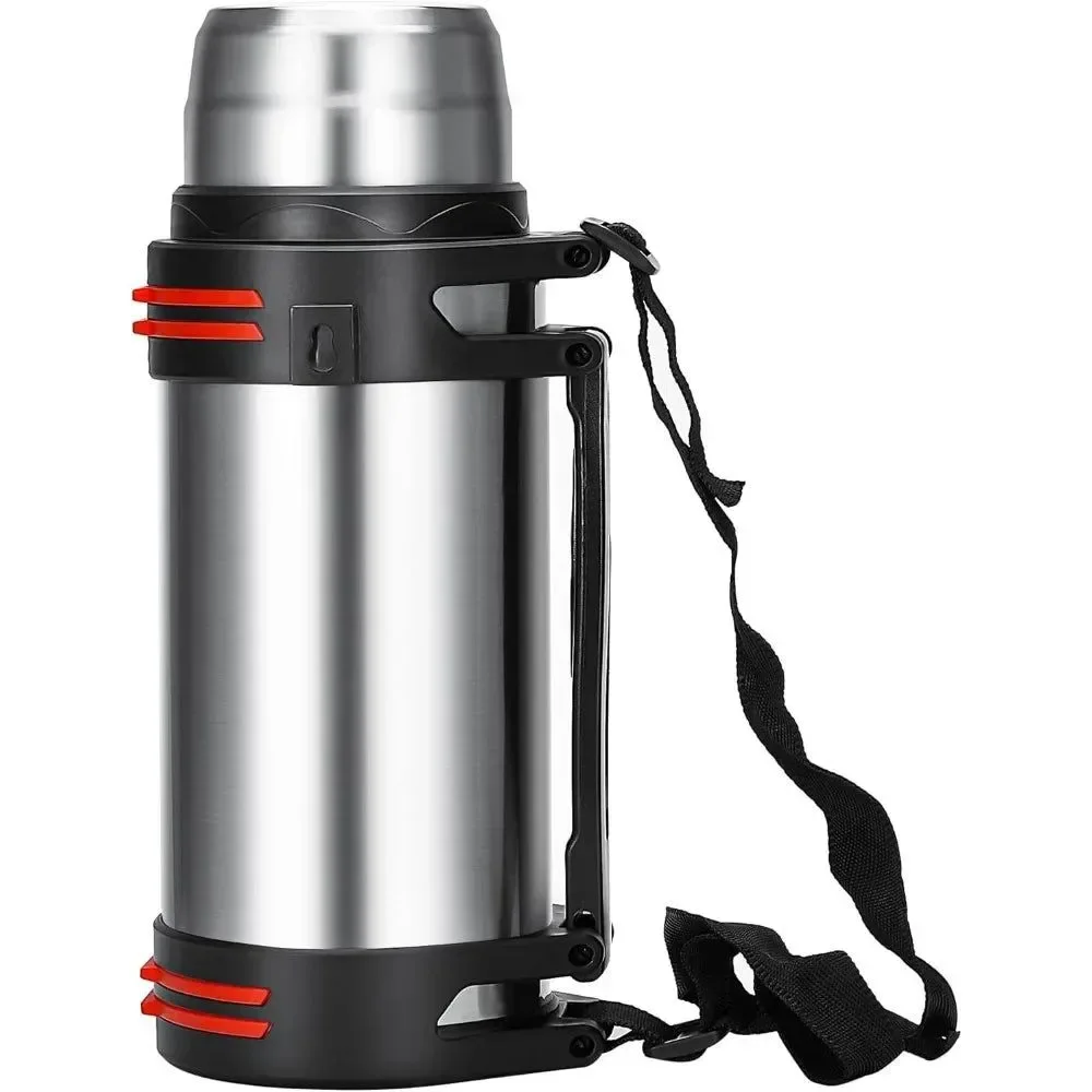 Detailed Large Capacity Stainless Steel Thermos Vacuum Insulated Water Bottle for Outdoor Travel Sports Solid
