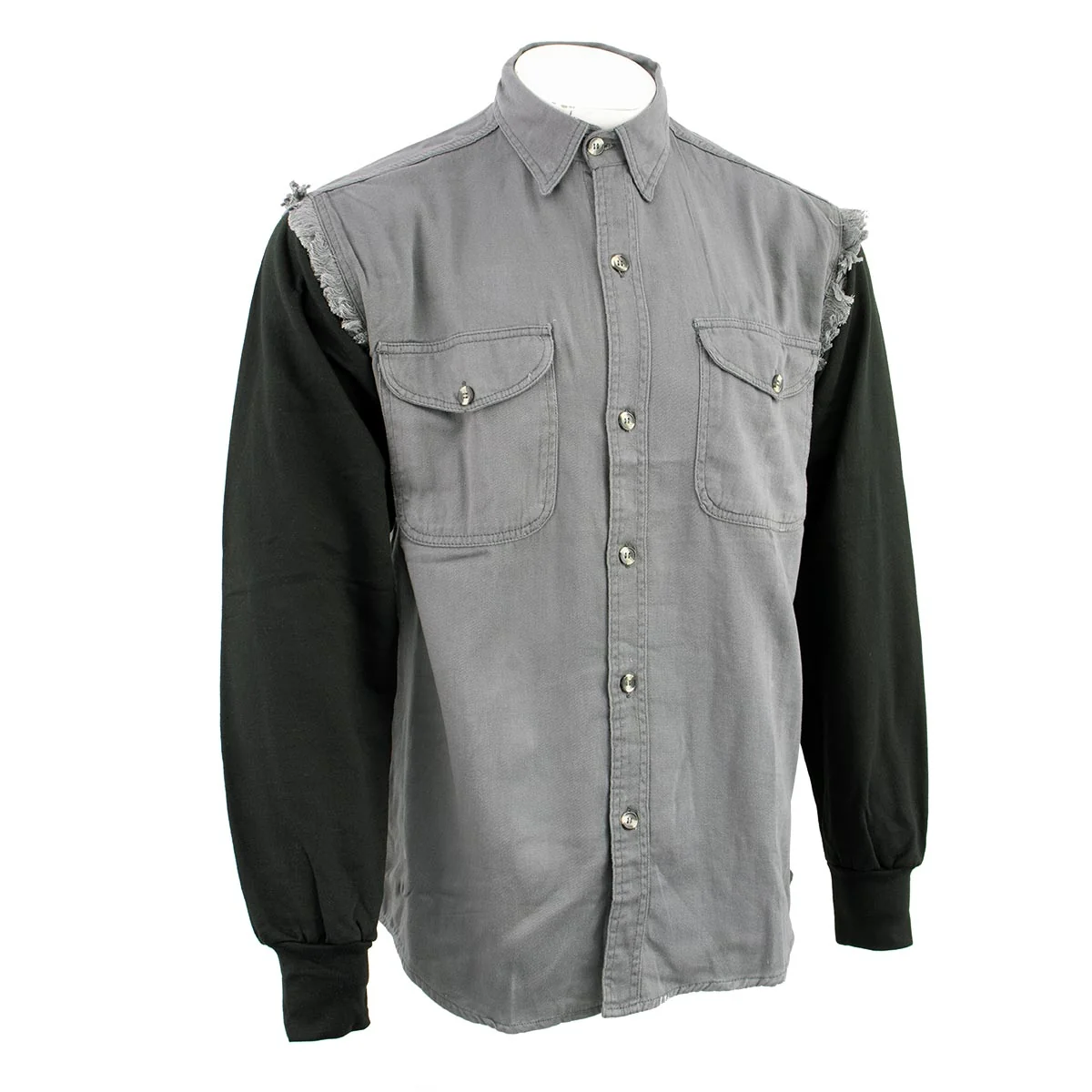 Detailed NexGen DM4444 Men’s Grey with Black Long Sleeve Button Down Shirt Proven
