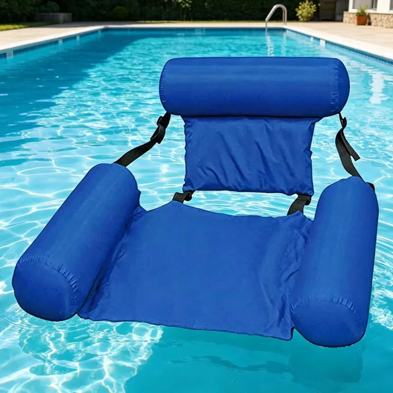 Exclusive Inflatable Floating Pool Chair with Backrest – Multi-Color Adult Lounger High-Performance