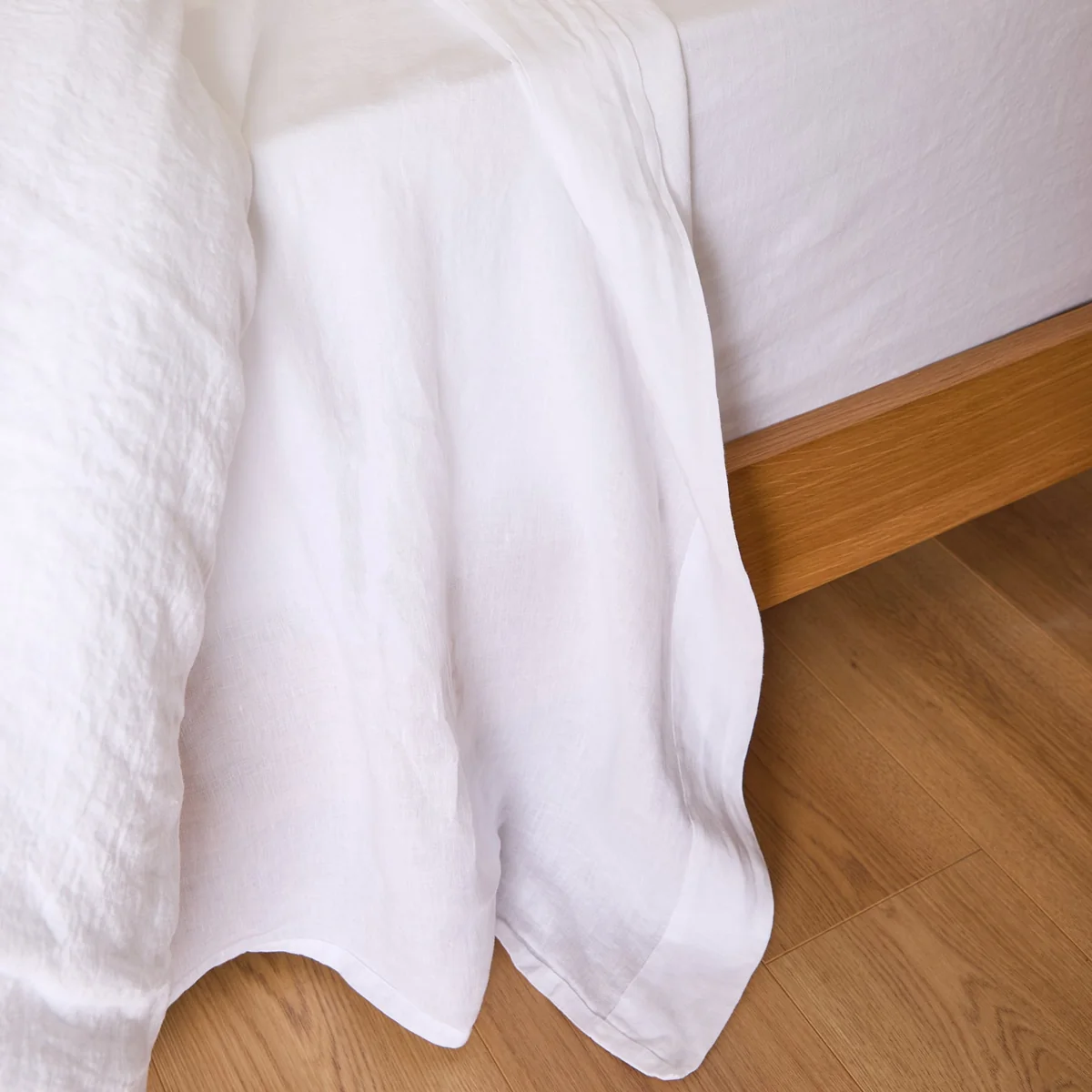 Superior Foxford White Pure Linen Flat Sheet Fashionable
