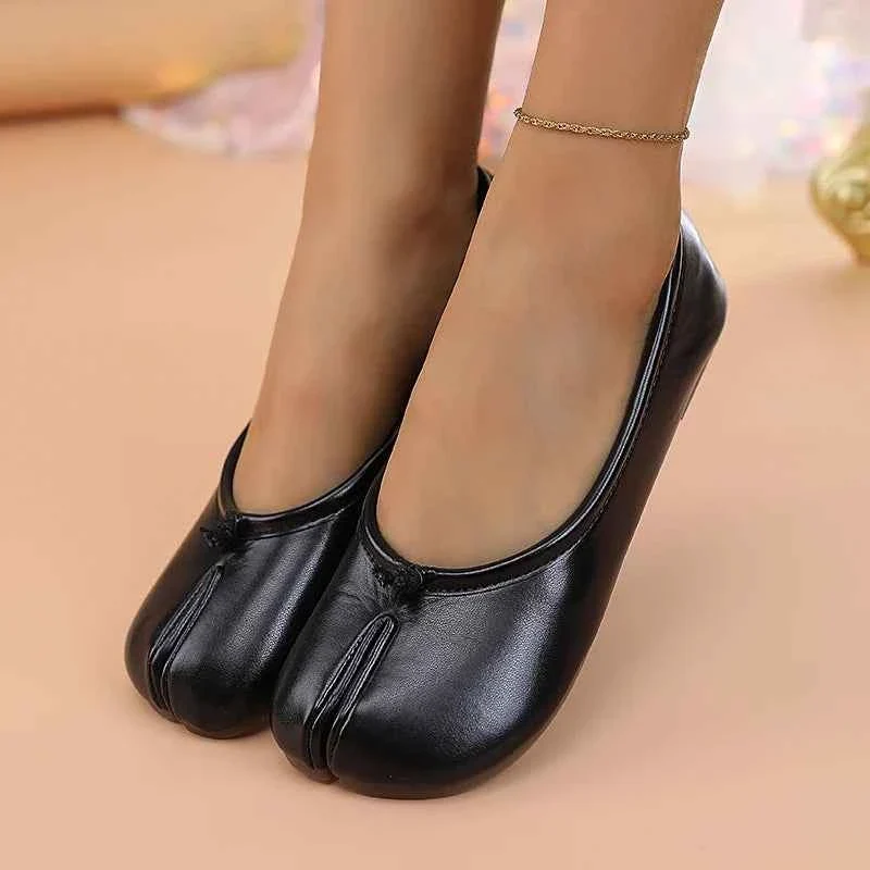 Verified Women s Split-Toe Ballet Flats with Slip-On Design Smooth Upper Finish Sophisticated