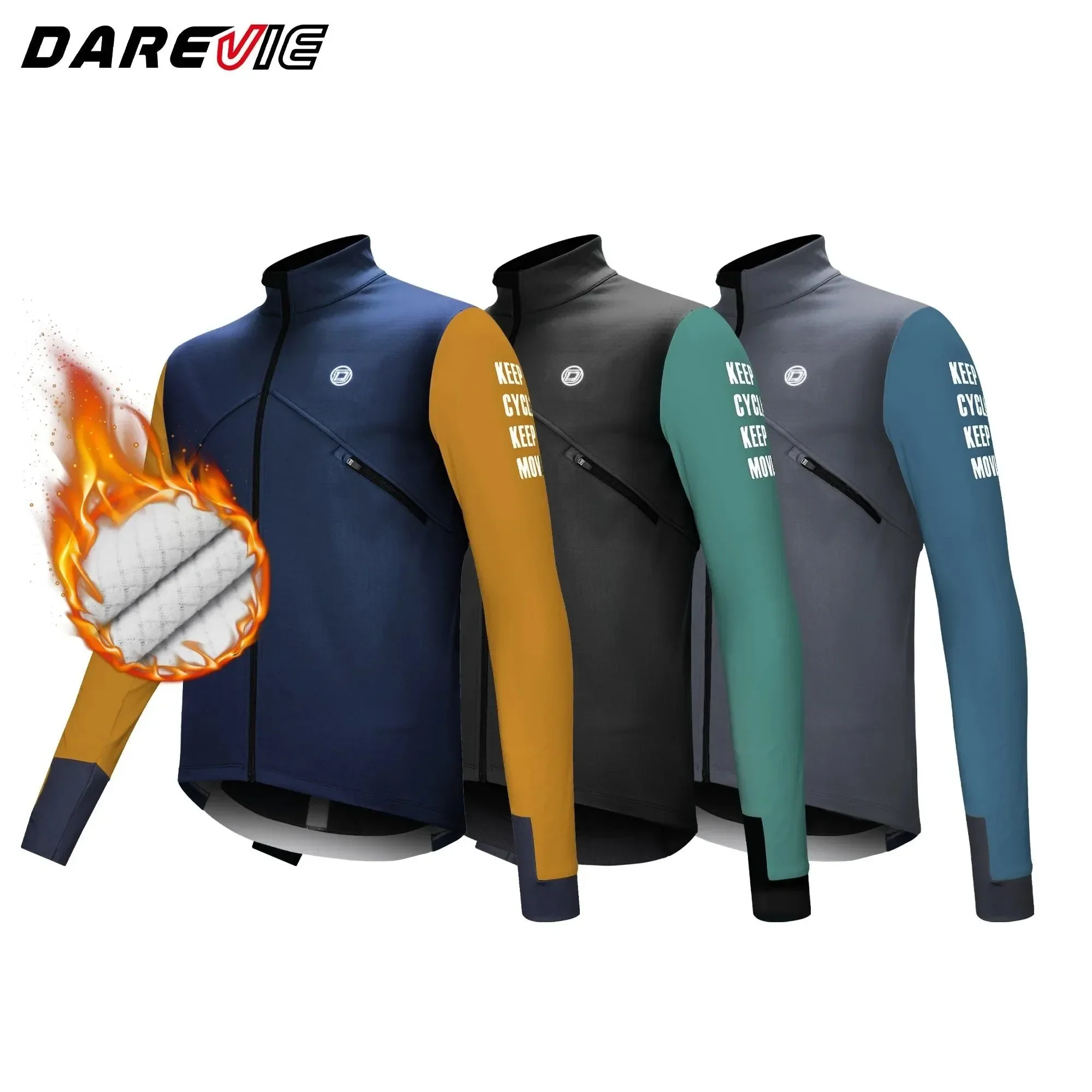 Classic Men’s Pro Cycling Jacket Windproof Fleece Thermal Jacket with Breathable Reflective Design Official
