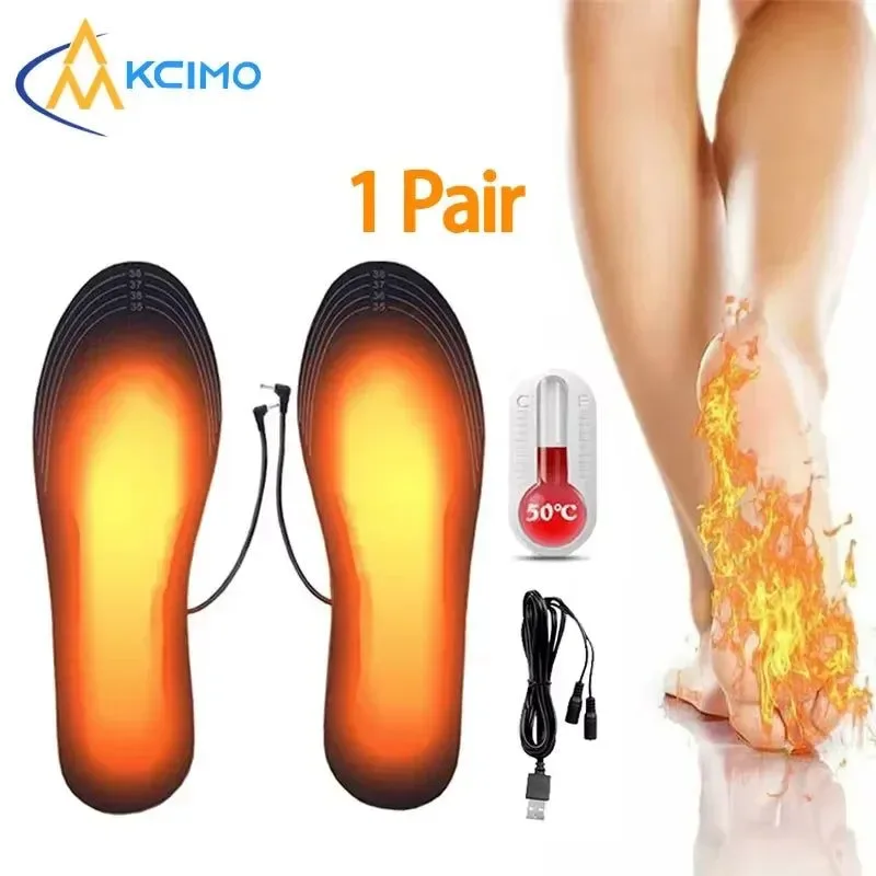 Fashionable Rechargeable USB Heated Insoles – Adjustable Temperature Electric Foot Warmers Comfortable