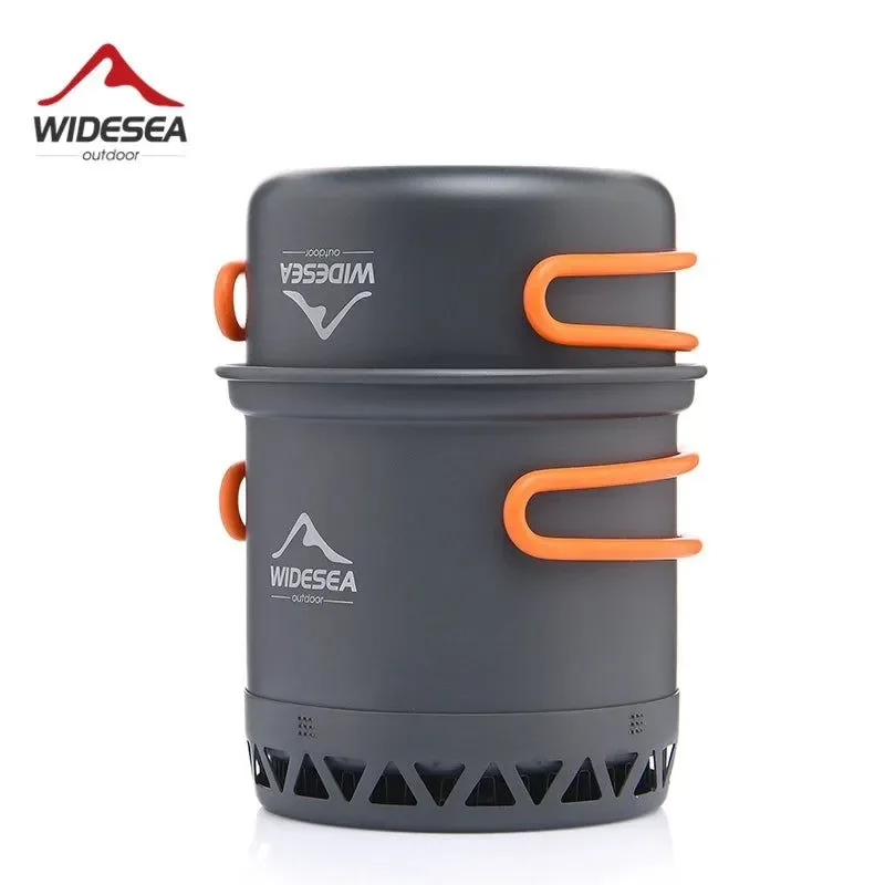 Dependable 1.3L 2.3L Lightweight Aluminum Camping Cookware Set with Carry Bag Convenient