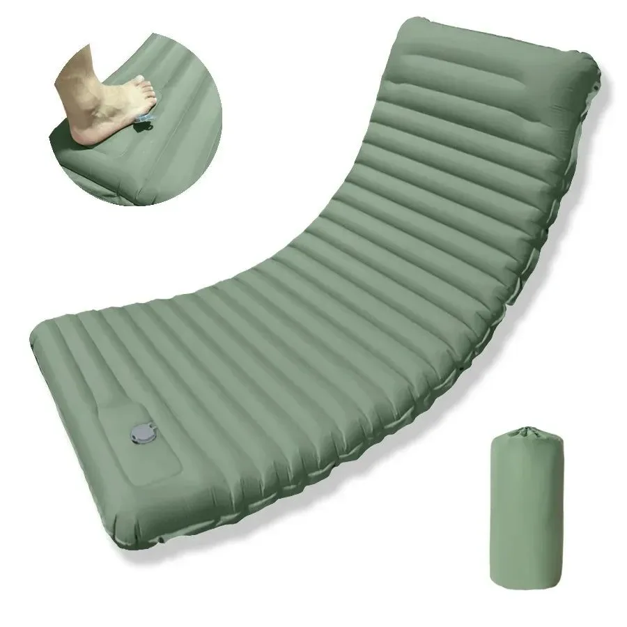 High-Grade Ultra-Light 10cm TPU Inflatable Camping Pad with Built-In Pump Effective
