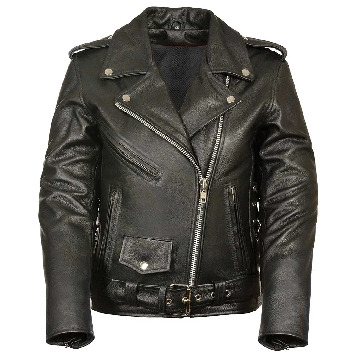 Original Design M-Boss Motorcycle Apparel BOS22506 Women’s Conceal and Carry Classic Biker Leather Jacket Long-Lasting