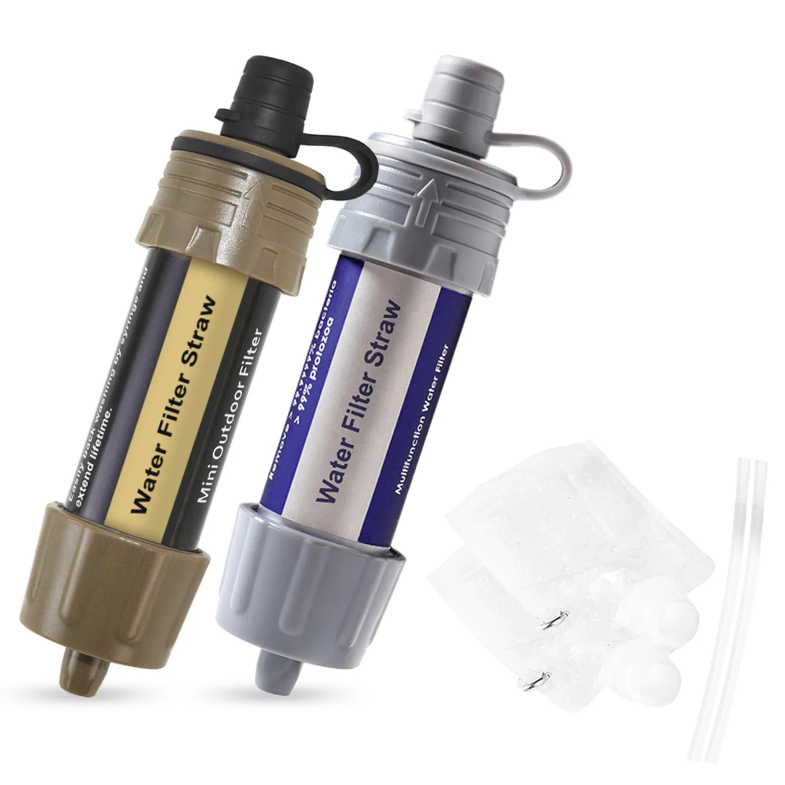High-Grade Portable Water Filter Straw – Emergency Survival Water Purifier for Camping Hiking Backpacking Recyclable